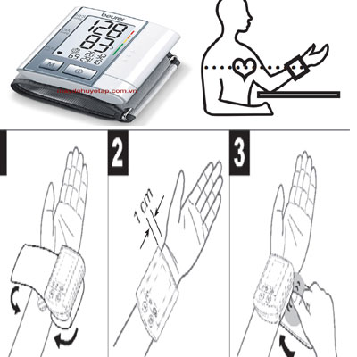 hướng dẫn sử dụng máy đo huyết áo cổ tay beurer bc40