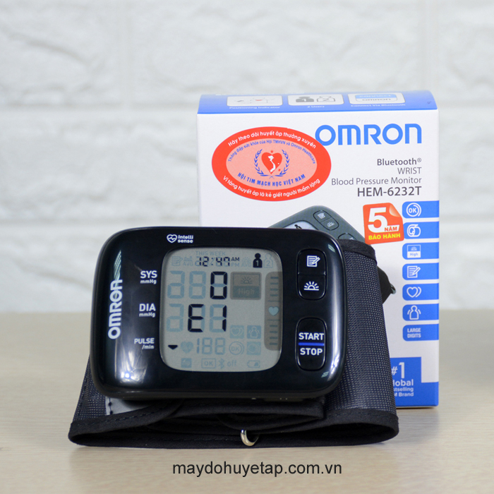 máy đo huyết áp cổ tay Omron HEM-6232T