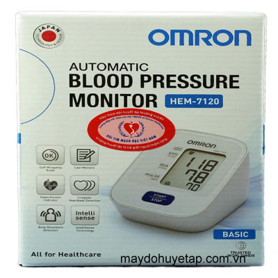 hộp máy đo huyết áp Omron Hem 7120